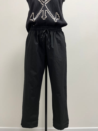 Haveone pantalone ovetto con coulisse nero