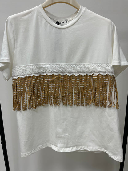 Haveone T-Shirt con Frange