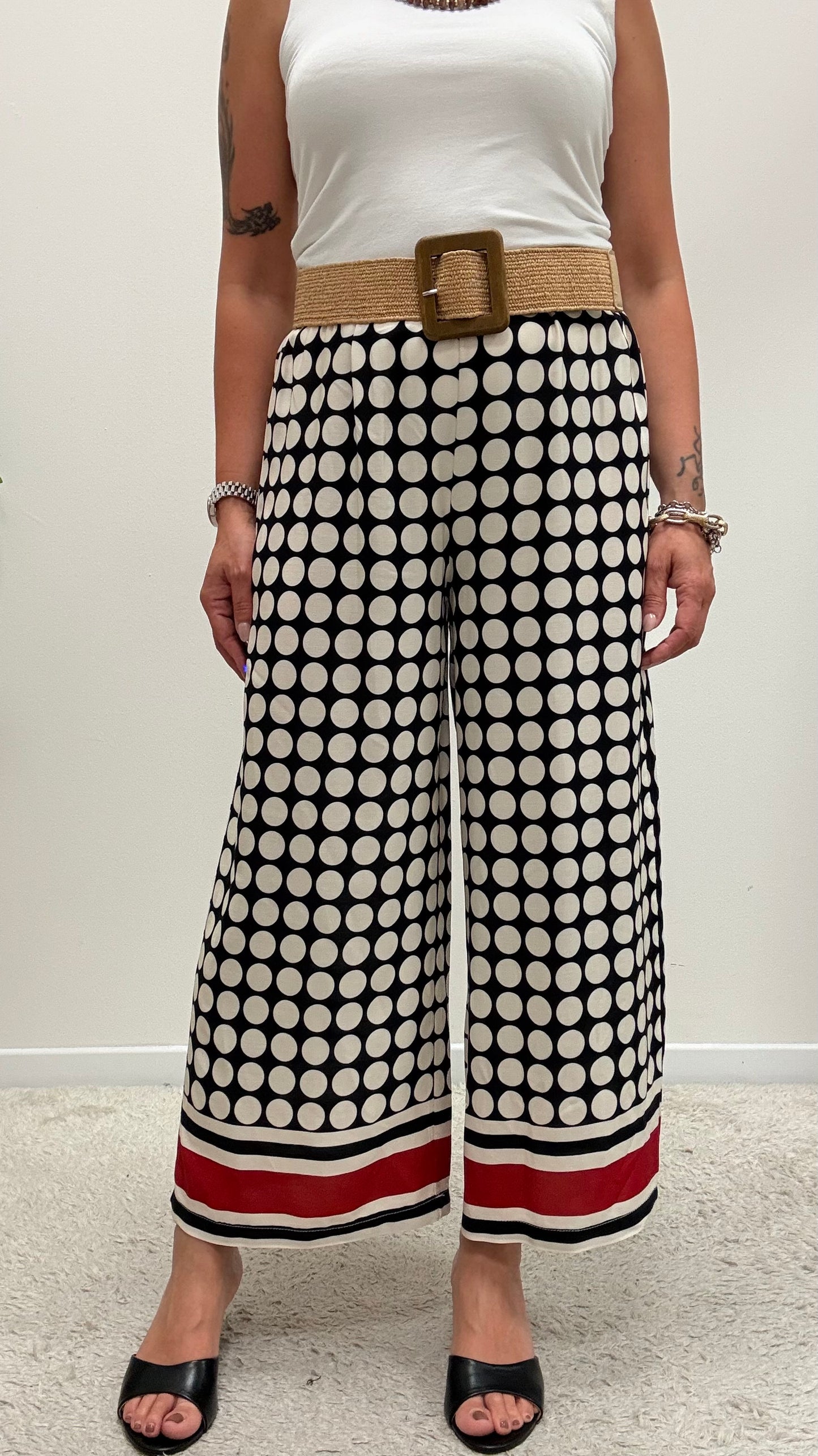 Pantaloni palazzo crop Haveone