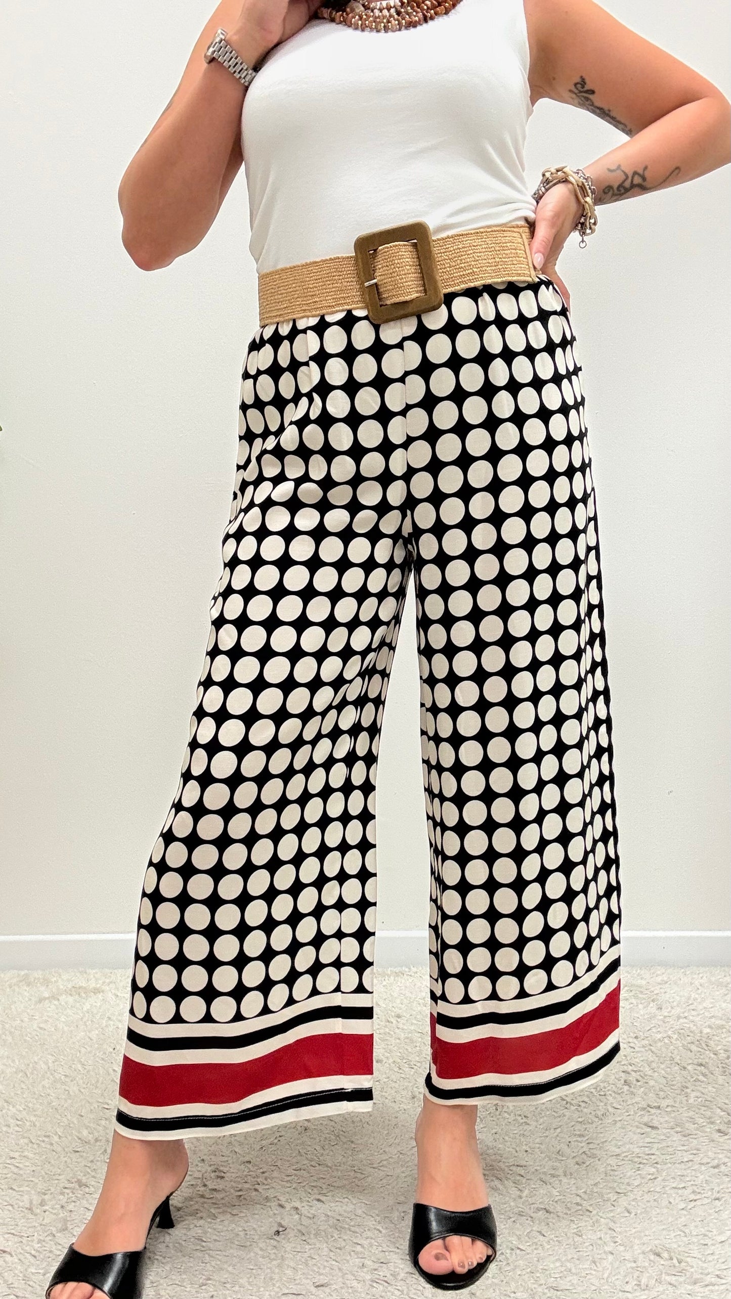 Pantaloni palazzo crop Haveone