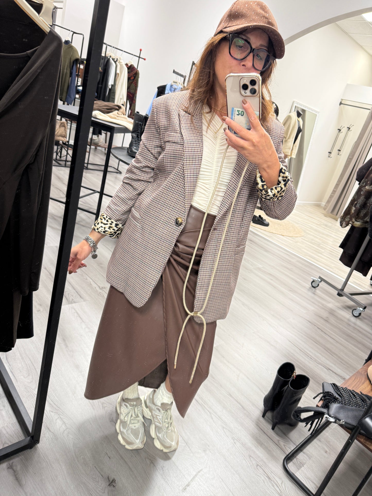 Giacca check monopetto Haveone