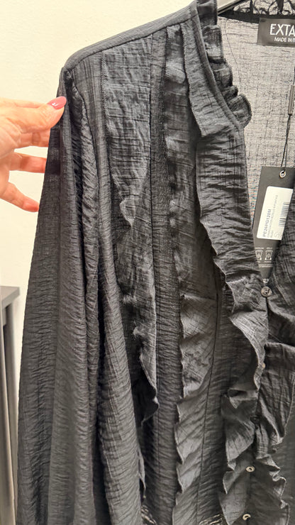 Camicia rouches Extasy nero