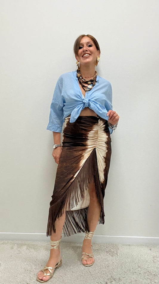 Camicia Mussola di Cotone Azzurra HaveOne