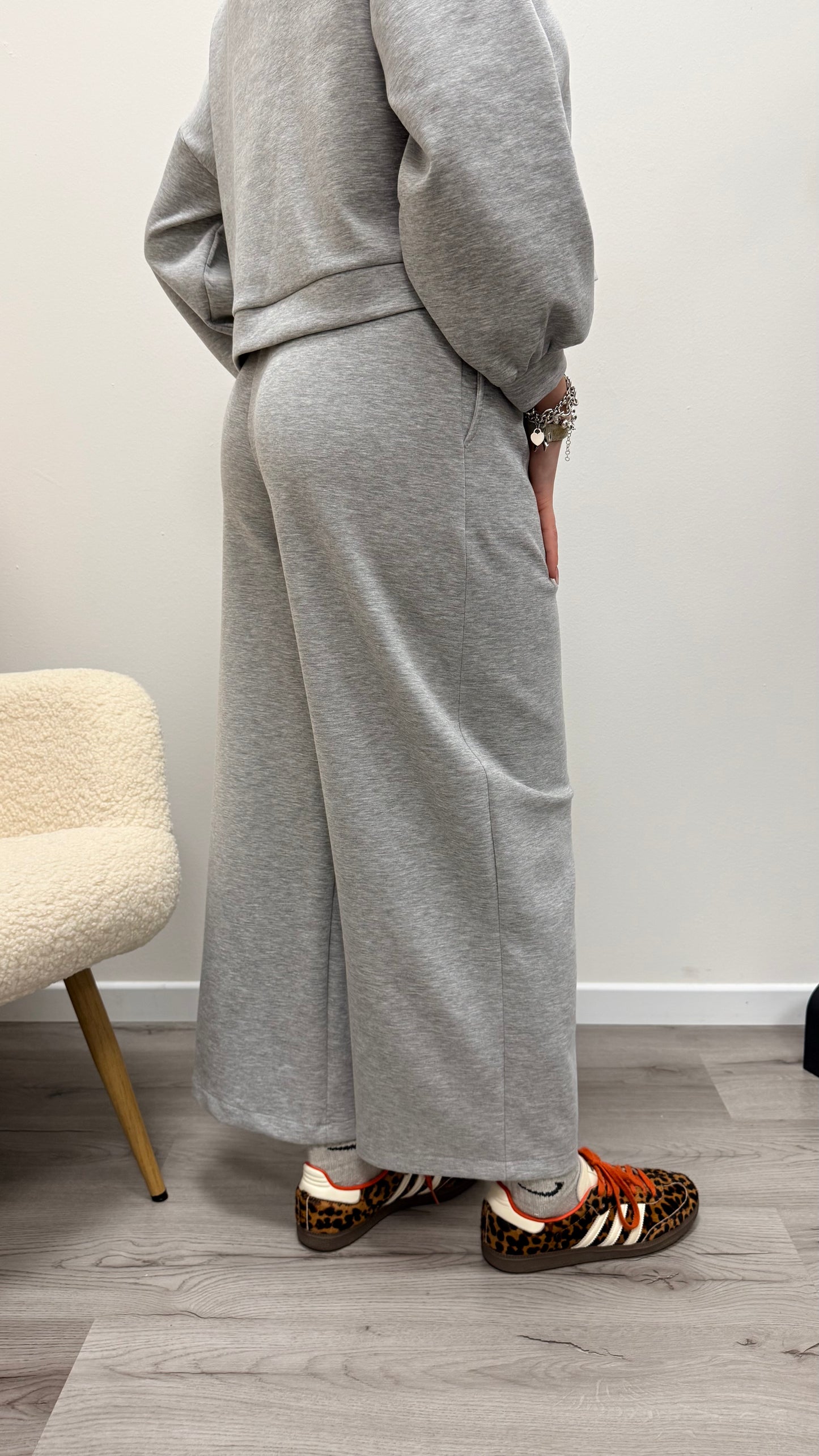 Pantaloni ovetto scuba  grigio Haveone