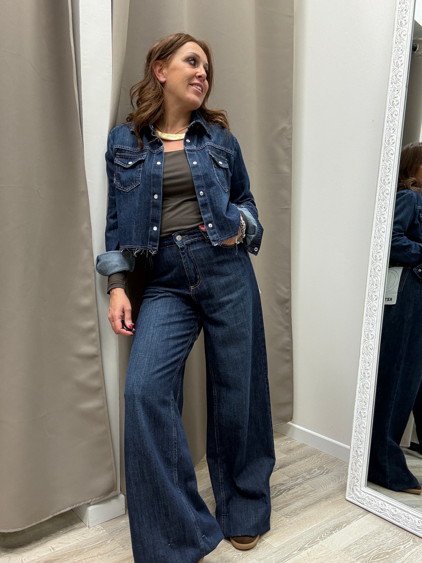 Camicia Giacca crop denim Haveone