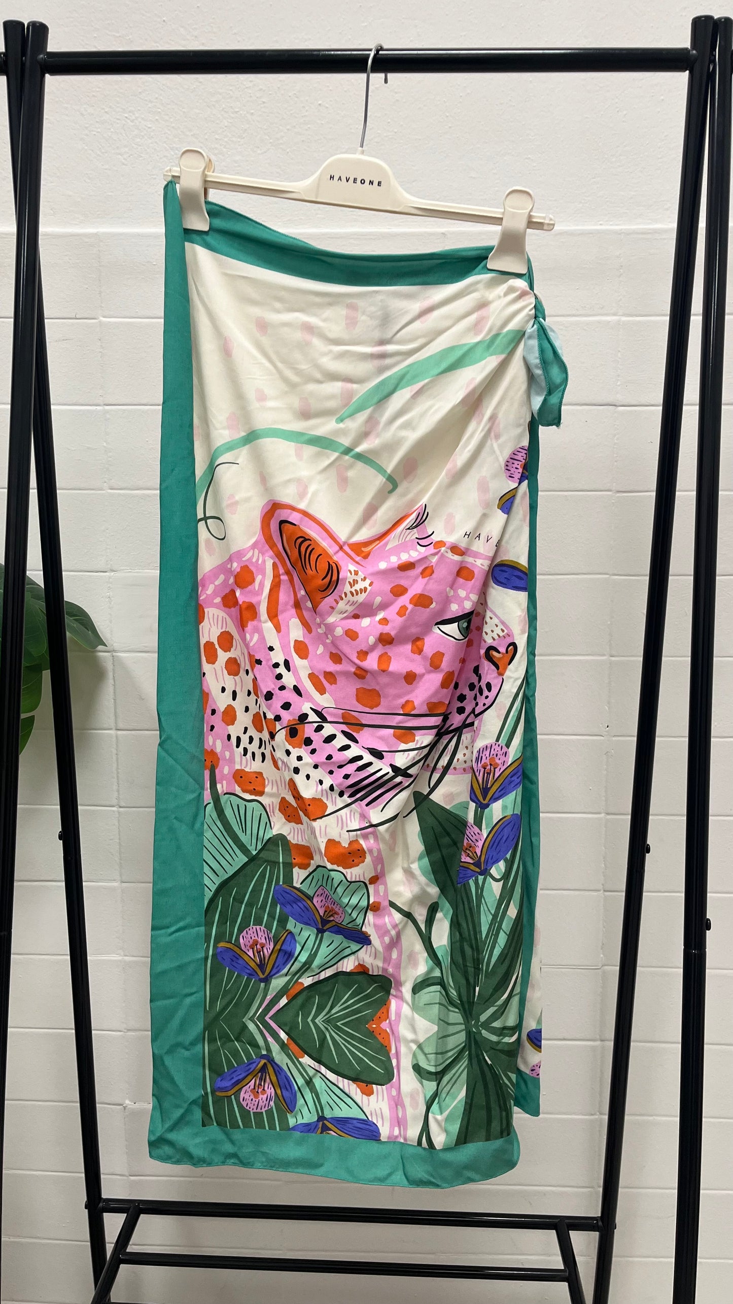 Gonna Pareo Lunga Leopardo Rosa e Turchese HaveOne Art.GVS-Q255