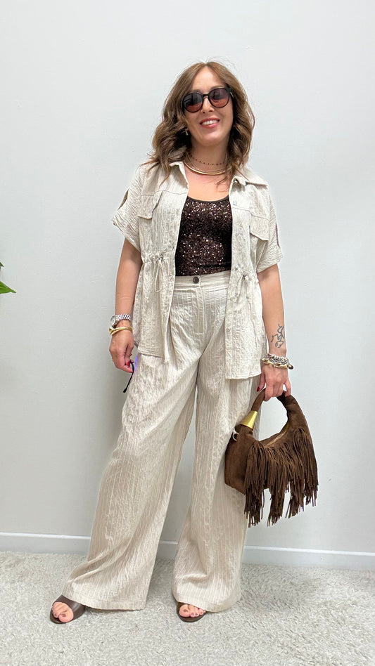 Pantalone Palazzo Beige Extasy