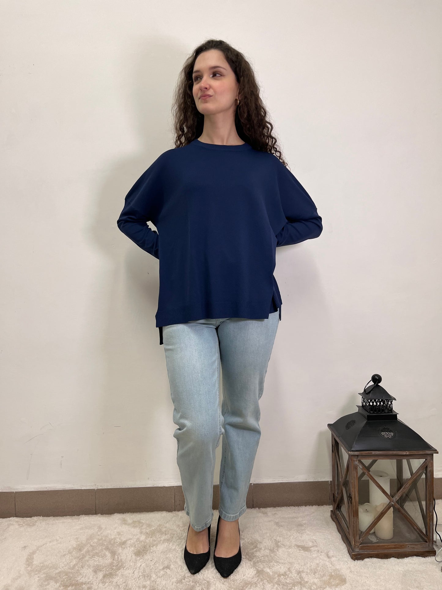 Maglia Blu in filo Susy Mix