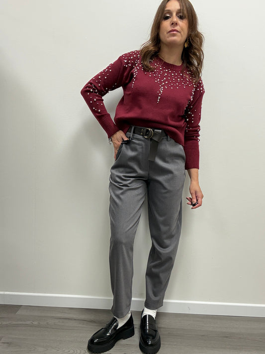 Pantaloni Carrot fit grigio Haveone