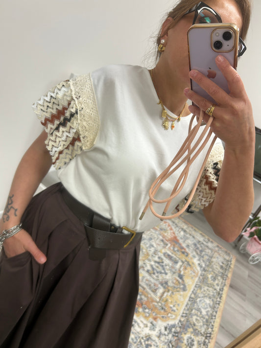 Haveone t-shirt pizzo multicolor
