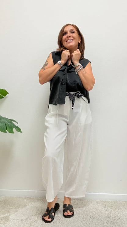 Pantaloni Cupro bianco Extasy