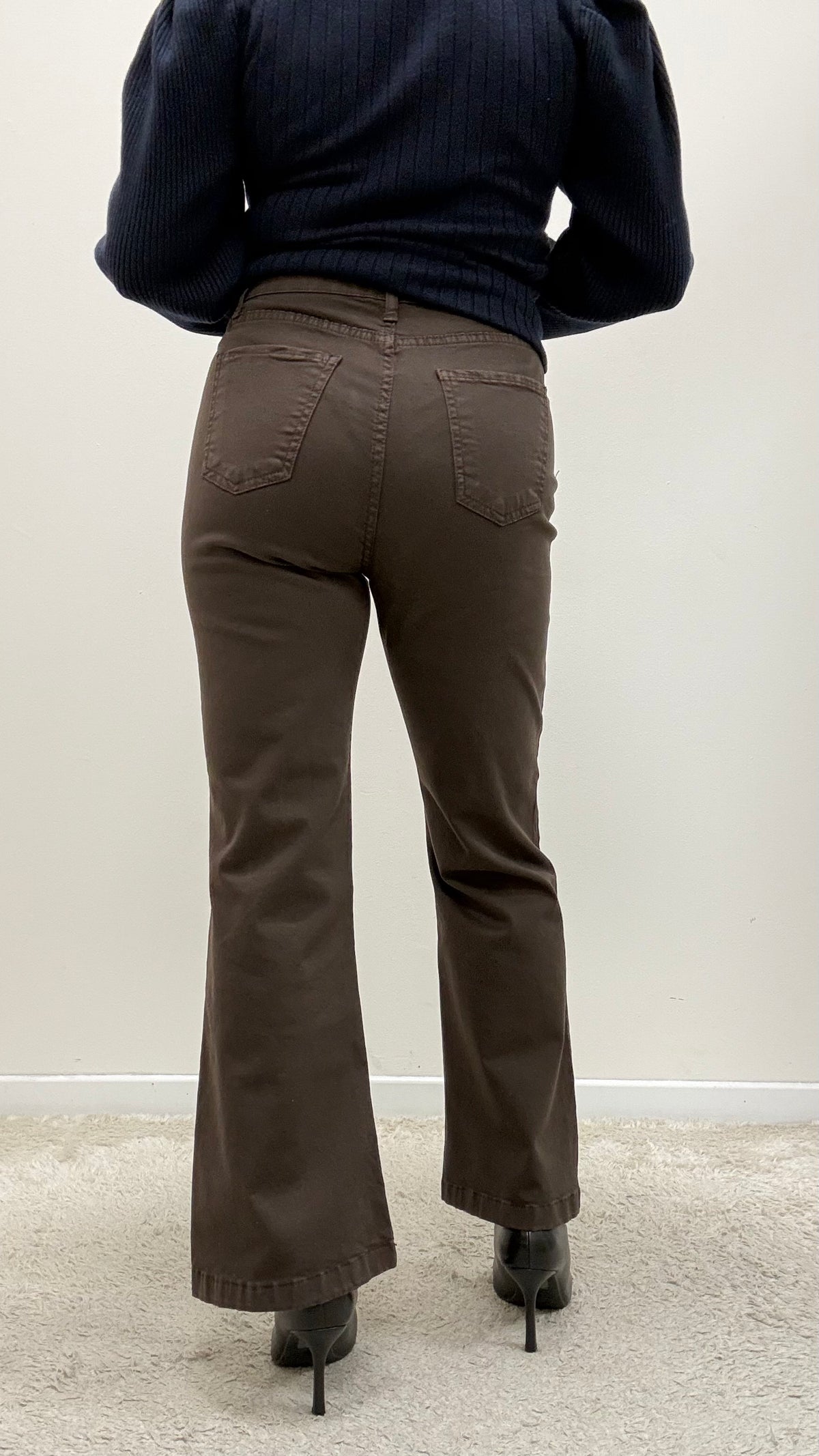 Pantaloni a trombetta Extasy moro