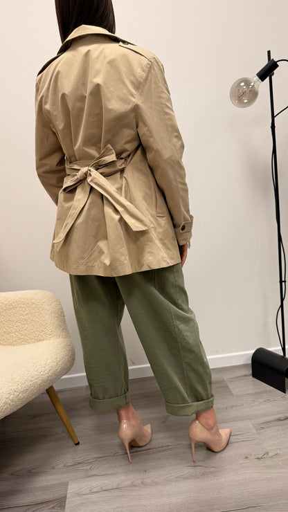 Trench corto classico con cintura Susy Mix