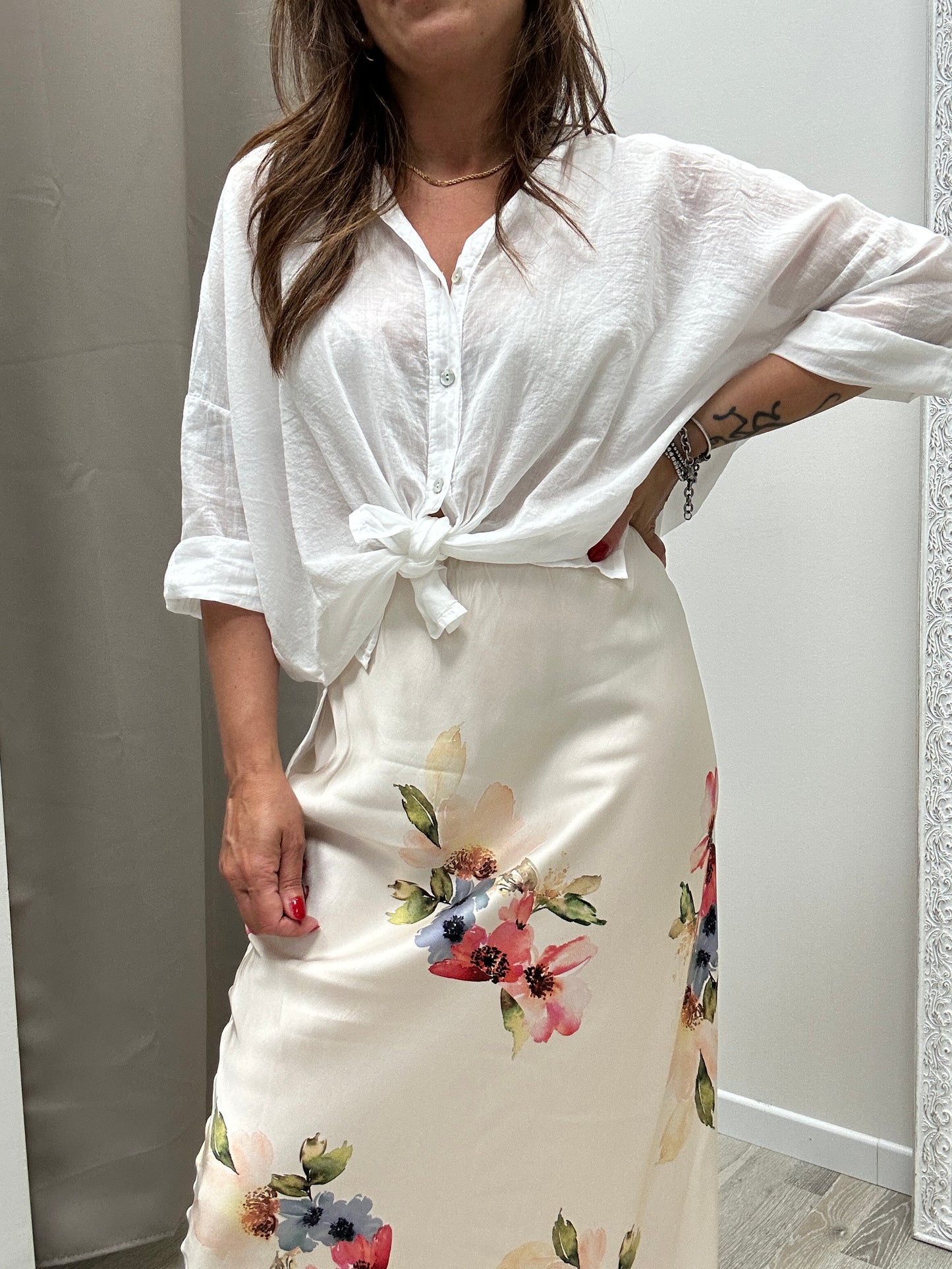 HaveOne Camicia mussola Bianca