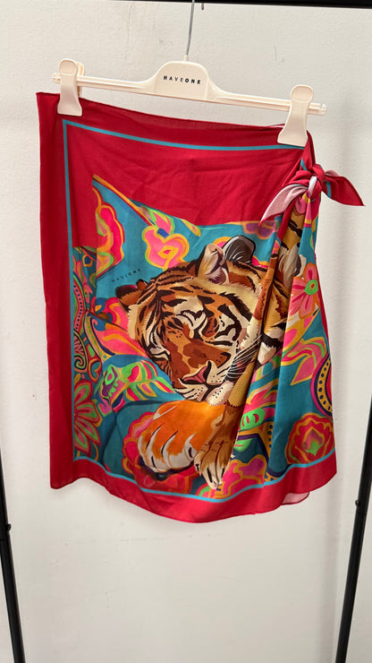 Gonna pareo corta tigre india Haveone art. GVS-Q239