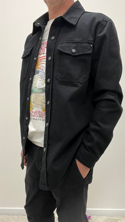 Giacca Camicia in Jeans Nera Gianni Lupo