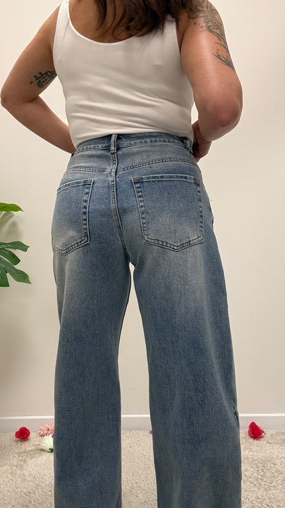 Jeans barrell baloon blu medio Extasy