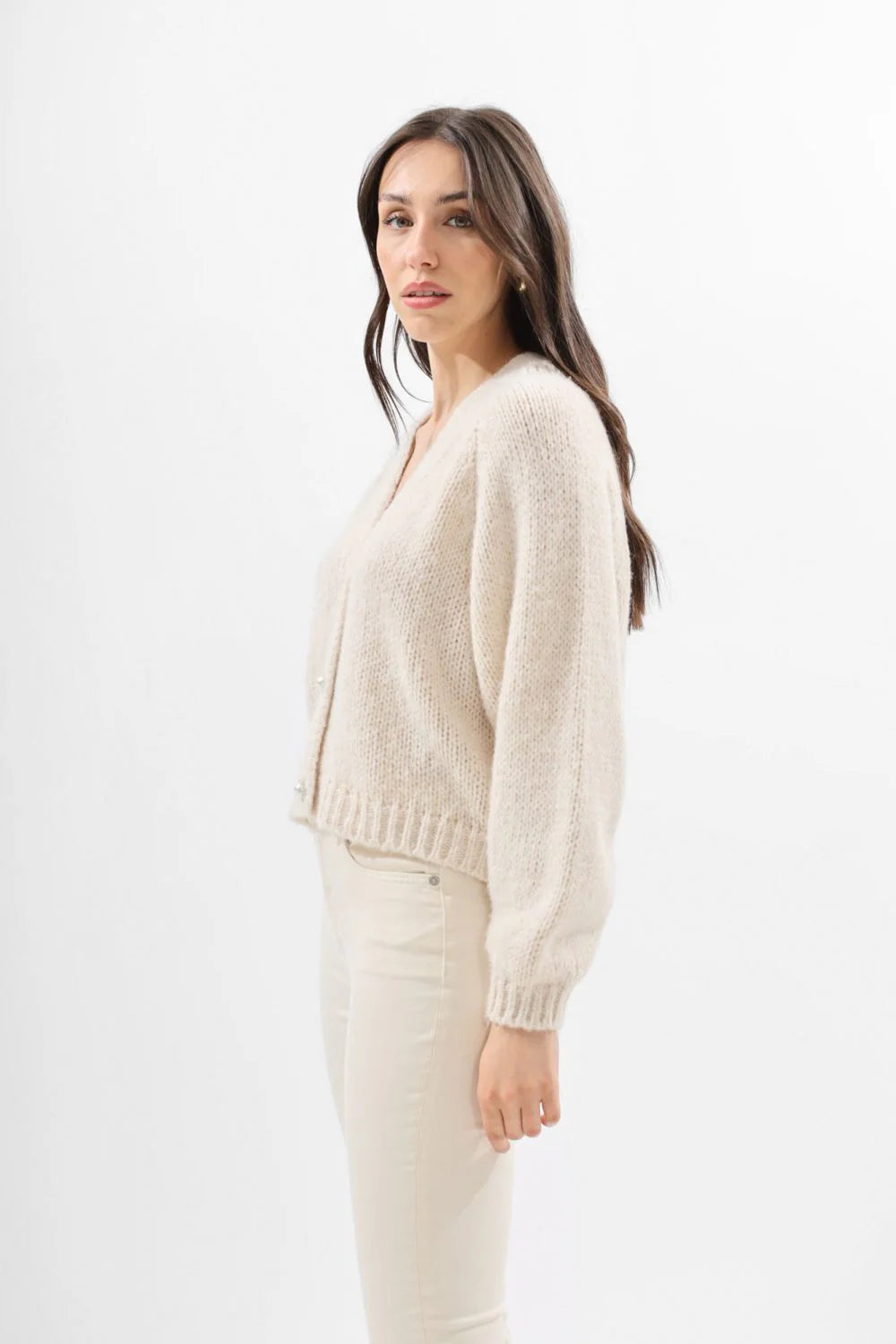 HaveOne Cardigan Gioiello Burro