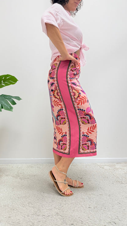 Gonna pareo lunga pappagallo fucsia Haveone art. GVS-Q262