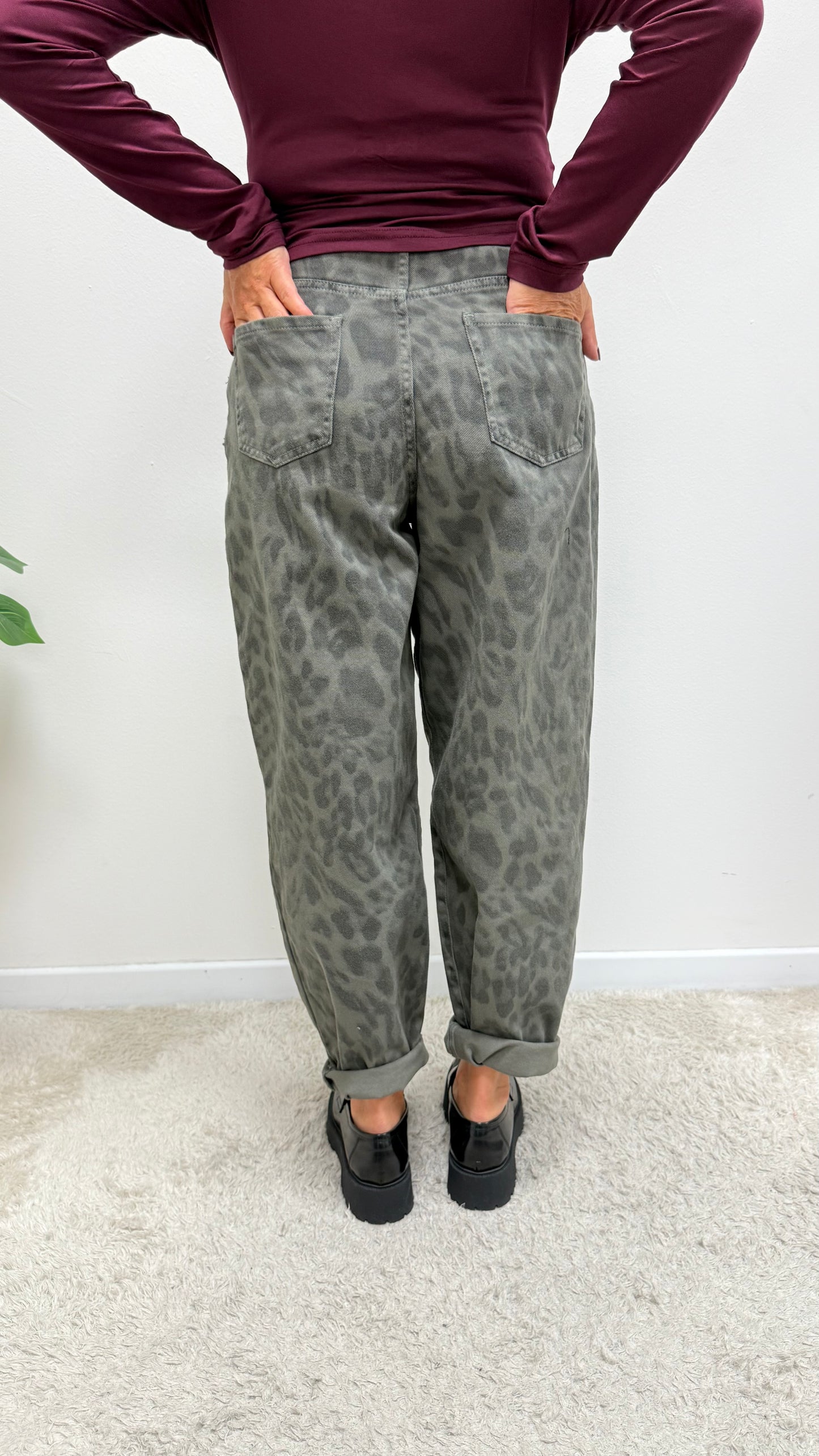 Pantalone Balloon Maculato grigio Susy Mix