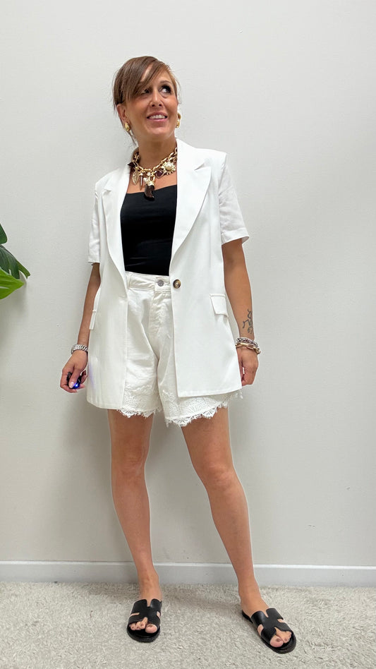 Giacca Mezza Manica bianco Susy Mix