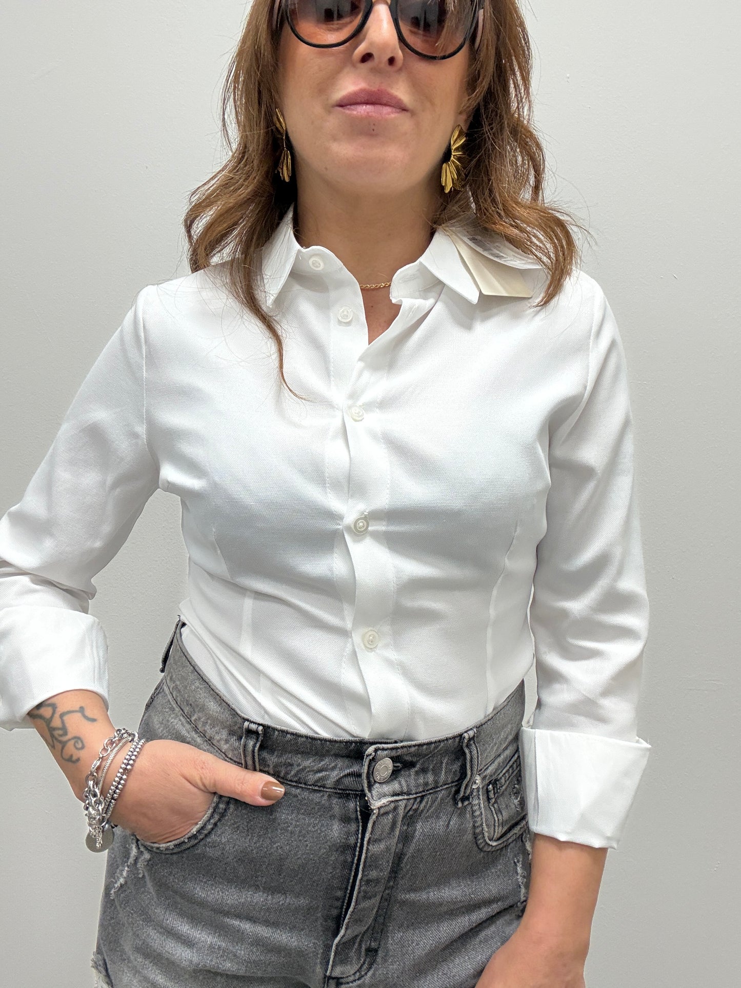 Camicia Oxford Slim Fit Kiki Six bianco