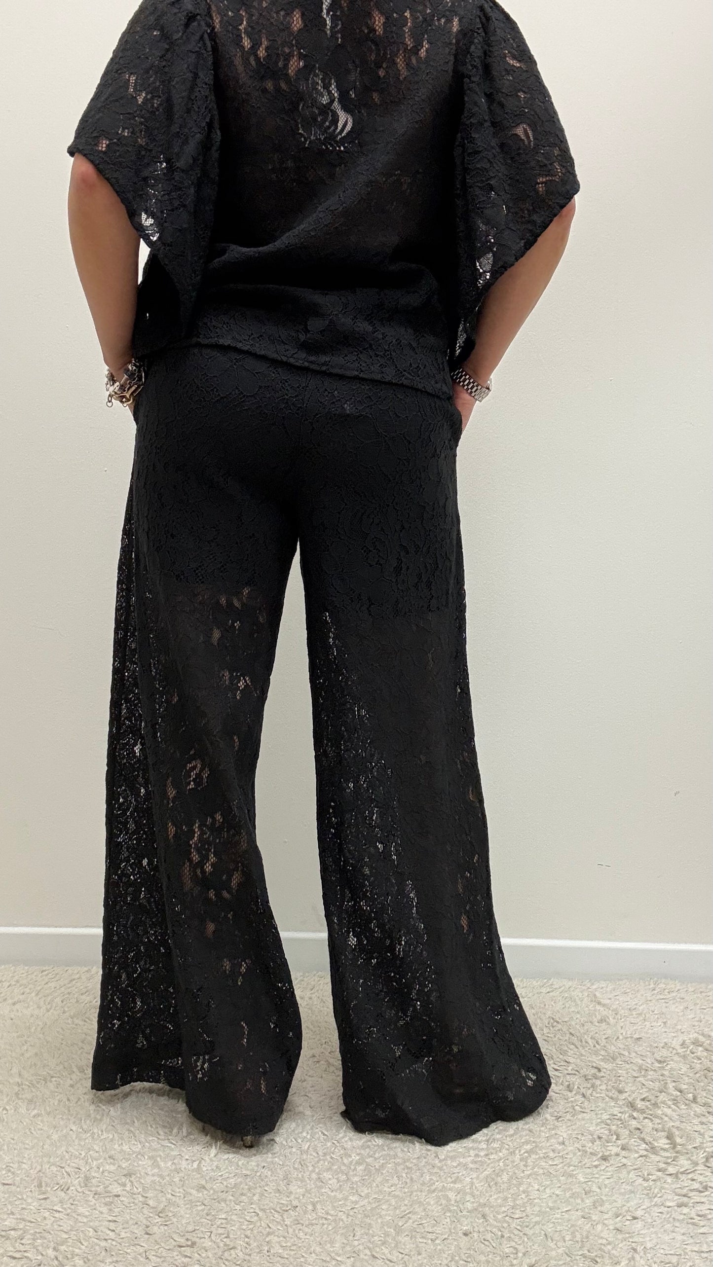 Pantalone Pizzo Nero Susy Mix