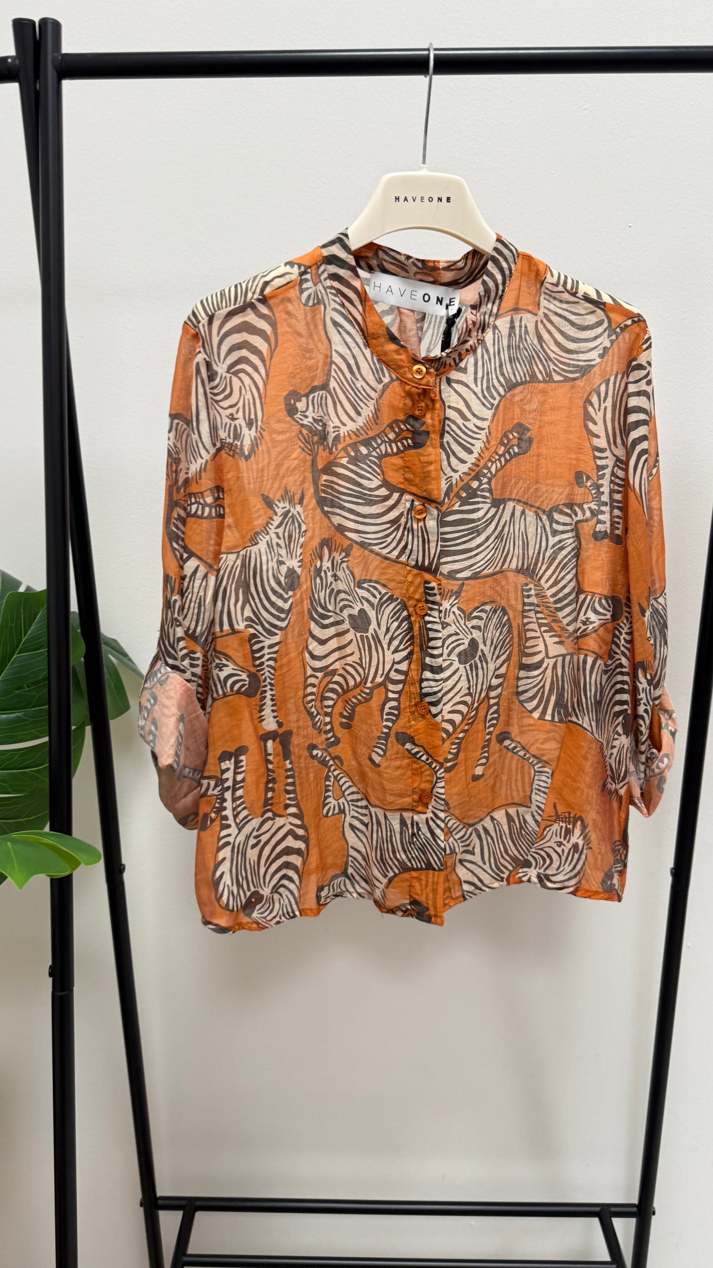 Camicia arancio zebra Haveone