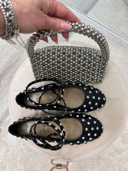Borsa sfere argento a mano