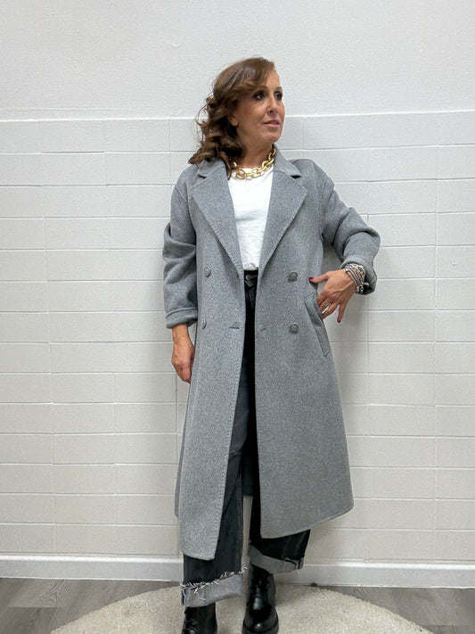 Cappotto Hand Made Haveone grigio fumo