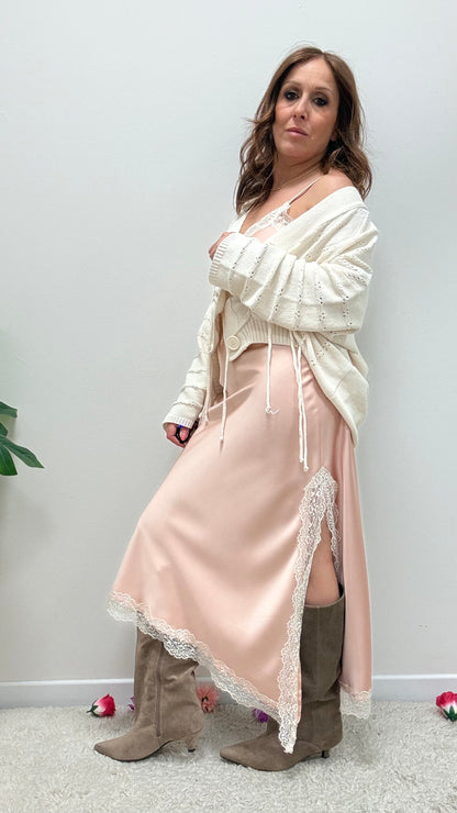 Abito saten e pizzo Imperial