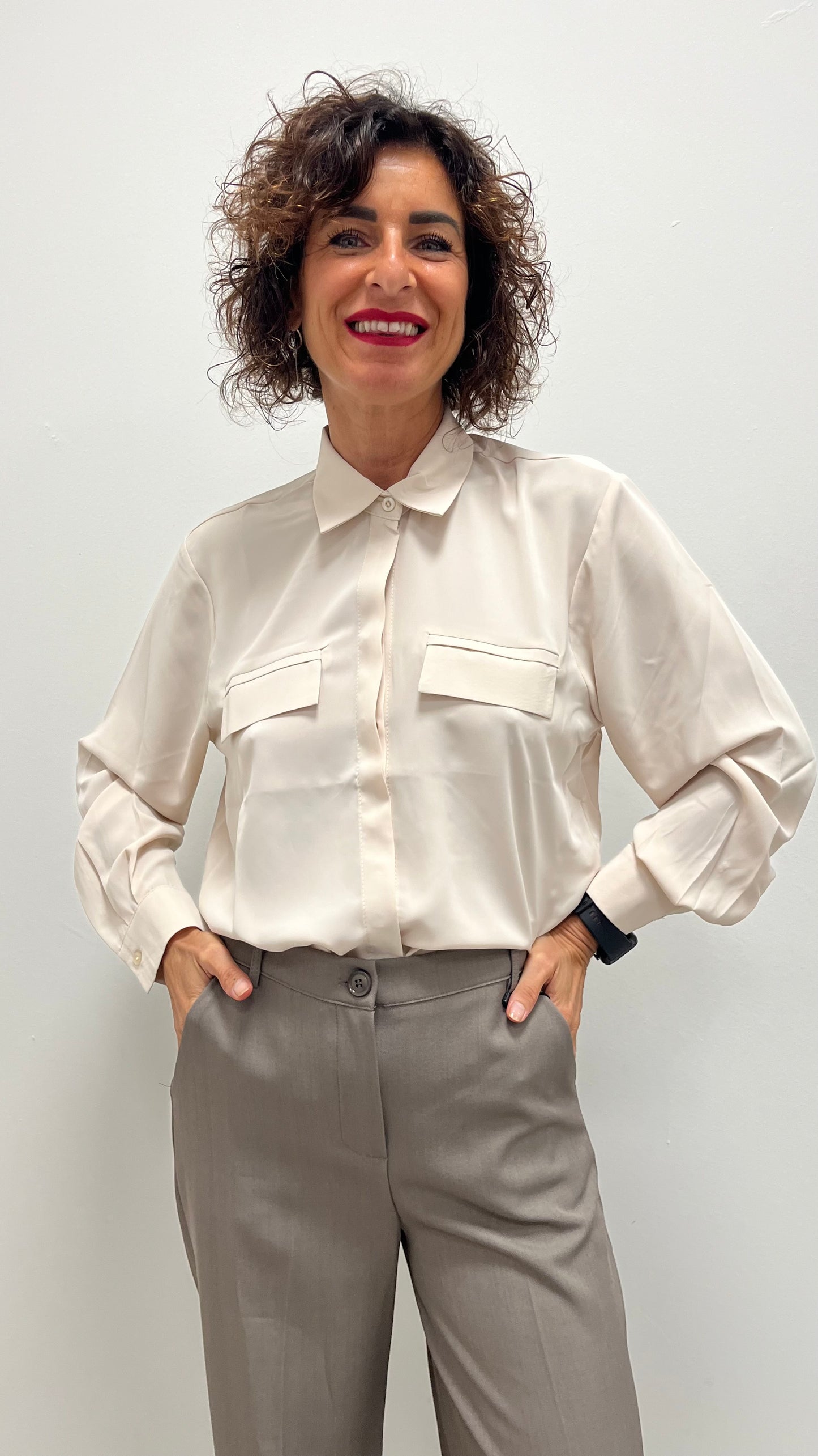 Camicia taglio dritto tessuto fluido Susy mix