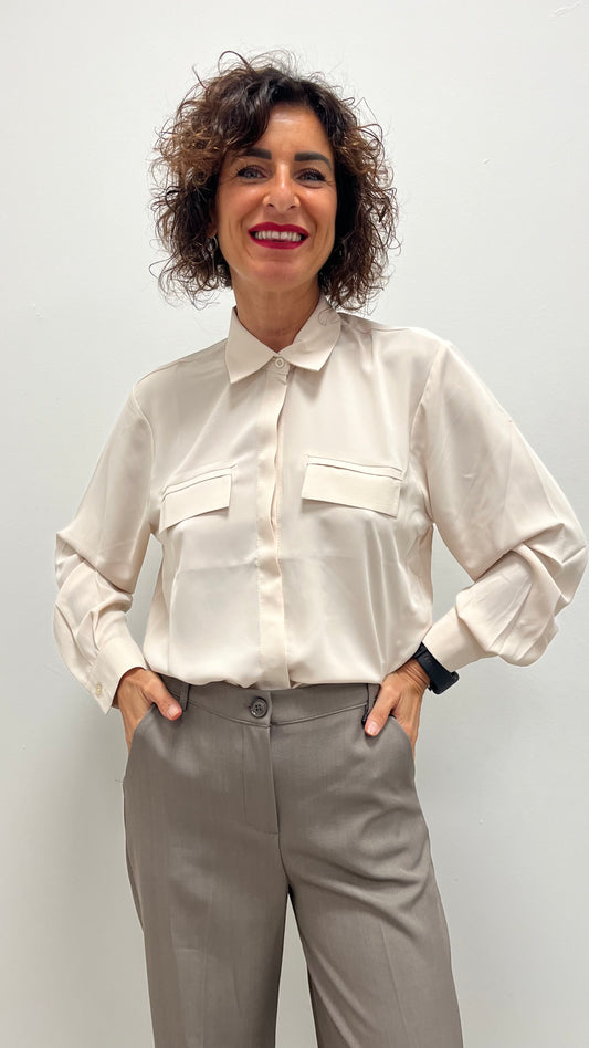 Camicia taglio dritto tessuto fluido Susy mix