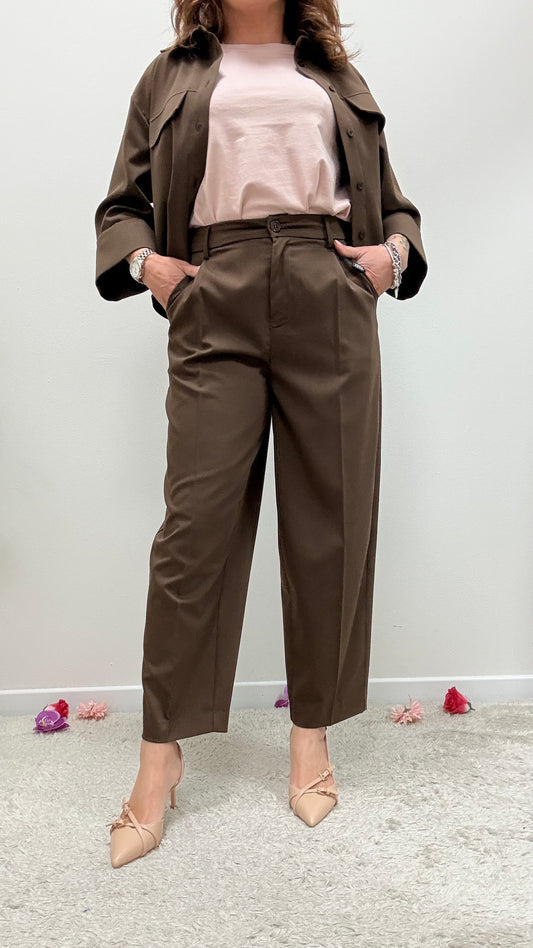 PREORDINE Pantaloni ovetto fluido Extasy moro