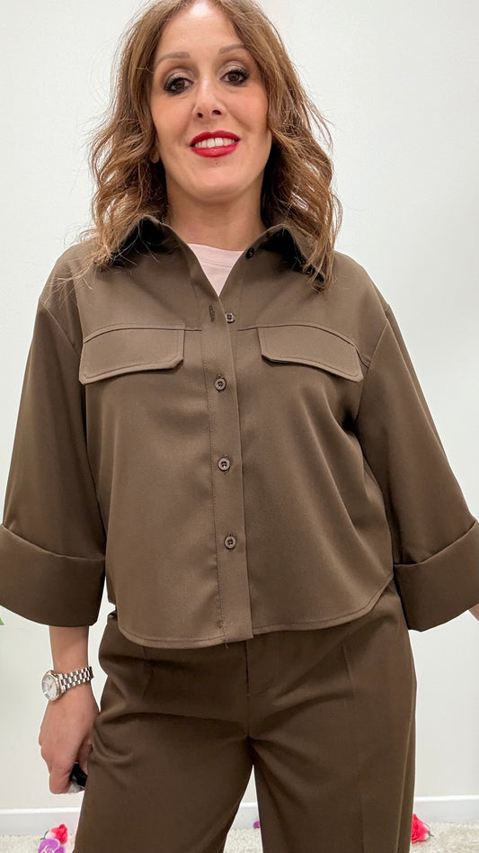 PREORDINE Camicia fluido Extasy moro