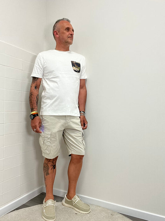 Gianni Lupo T-Shirt con Taschino Mimetico