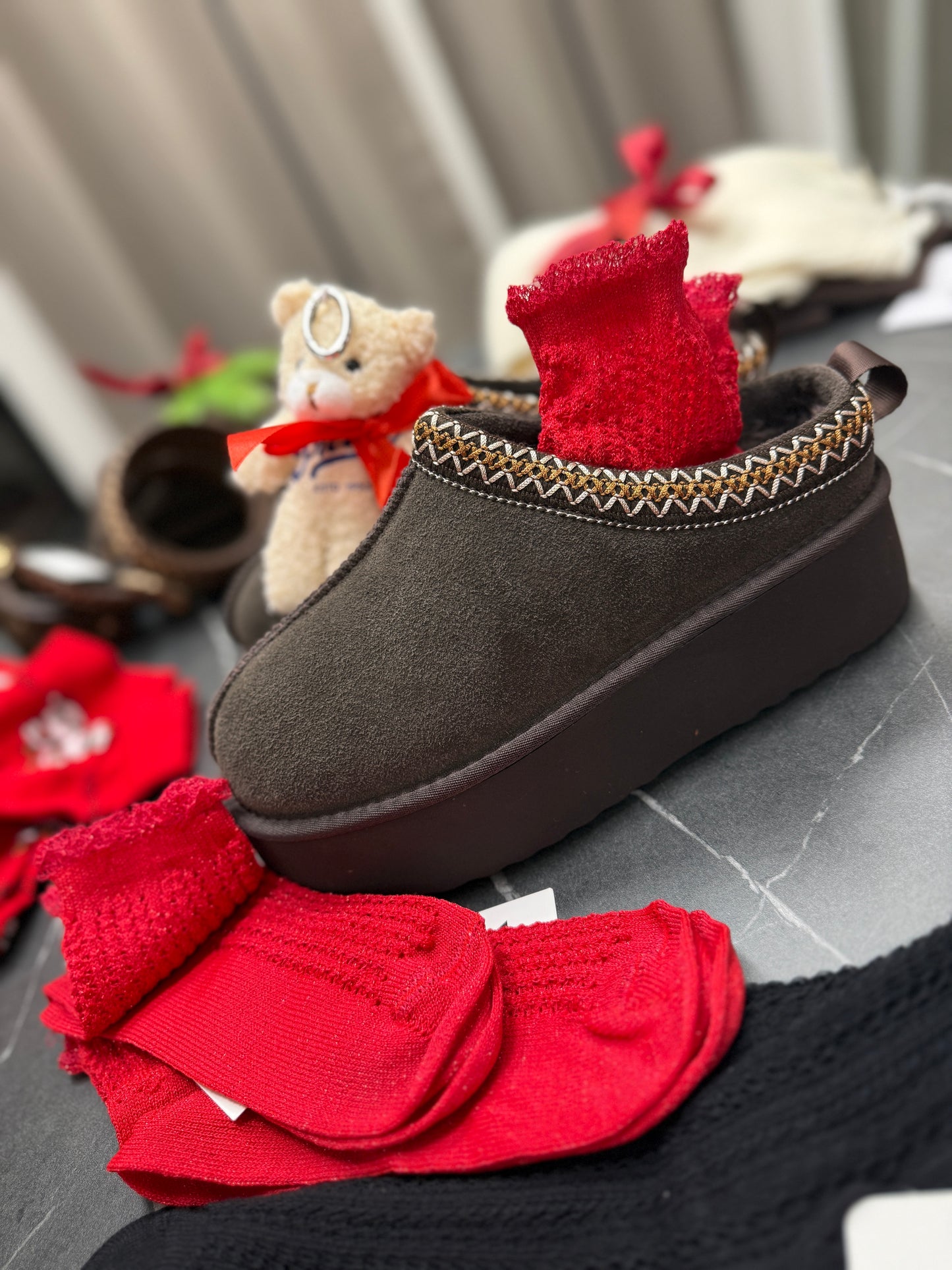 Calzini Natale rossi lurex Susy Mix