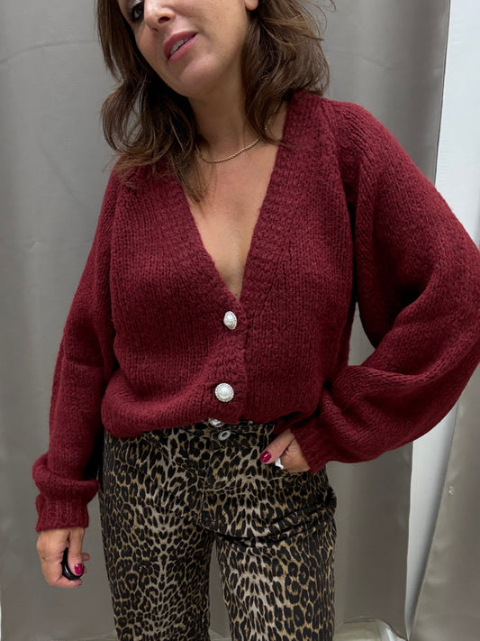 HaveOne Cardigan Gioiello Vino