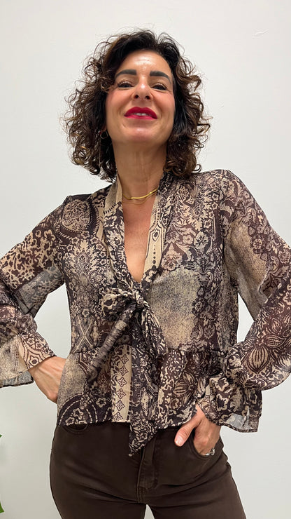 Blusa fantasia scatolina moro Extasy