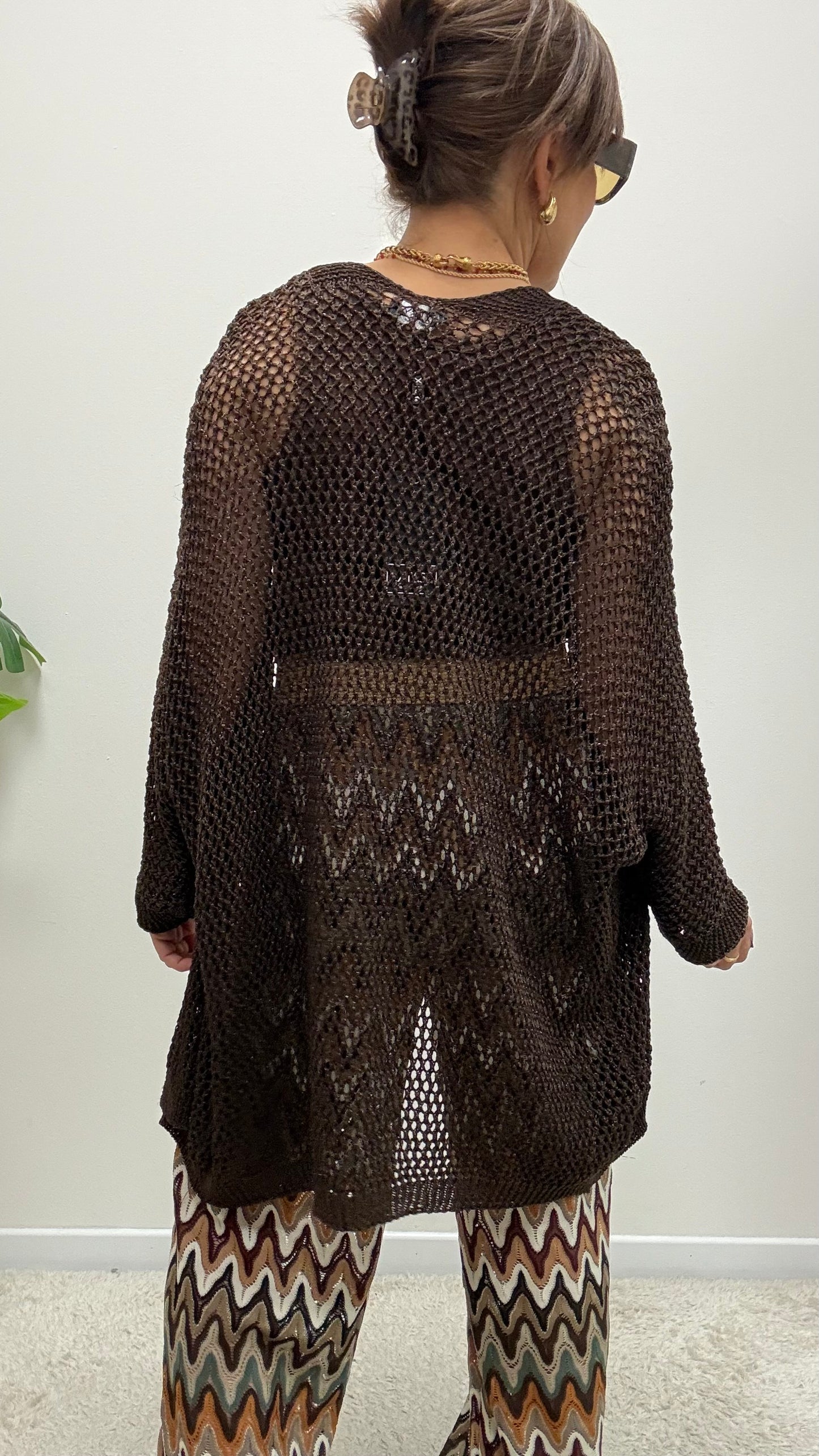 Cardigan traforato Moro Extasy
