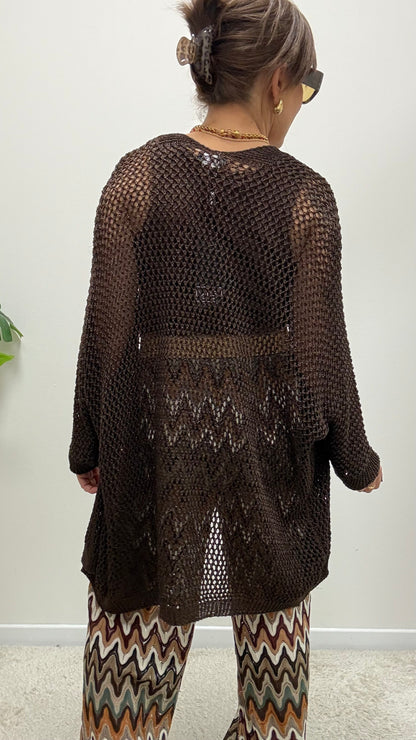Cardigan traforato Moro Extasy