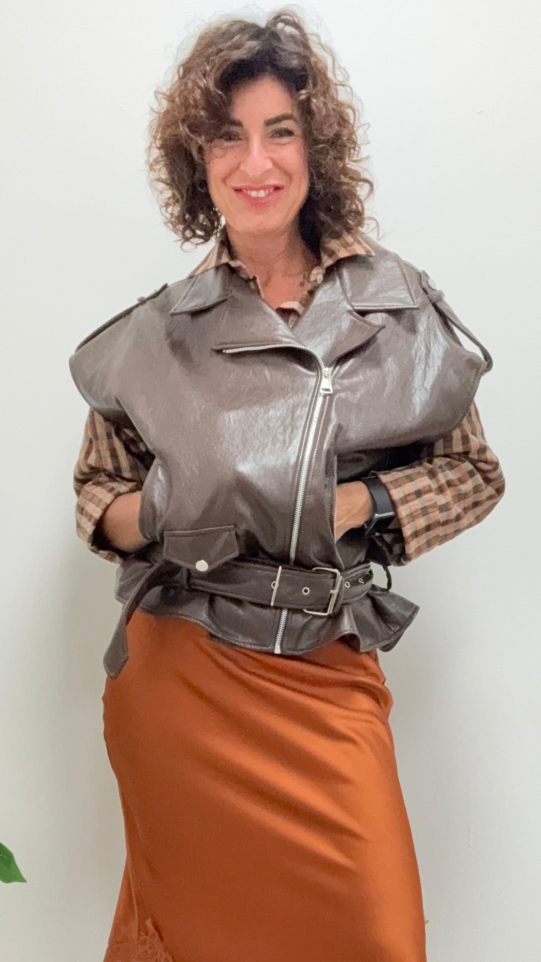 Gilet over con cintura Haveone