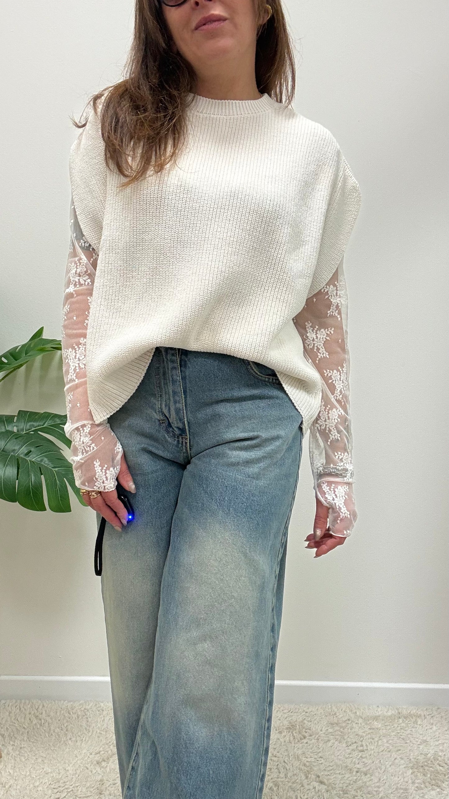 Gilet scatola paricollo Haveone burro