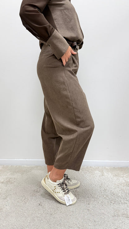 Pantaloni balloon effetto scamosciato Extasy