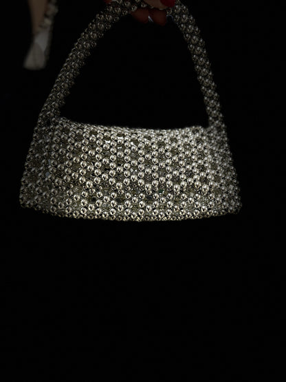 Borsa sfere argento a mano