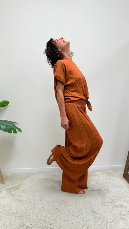 Pantaloni palazzo Extasy arancio