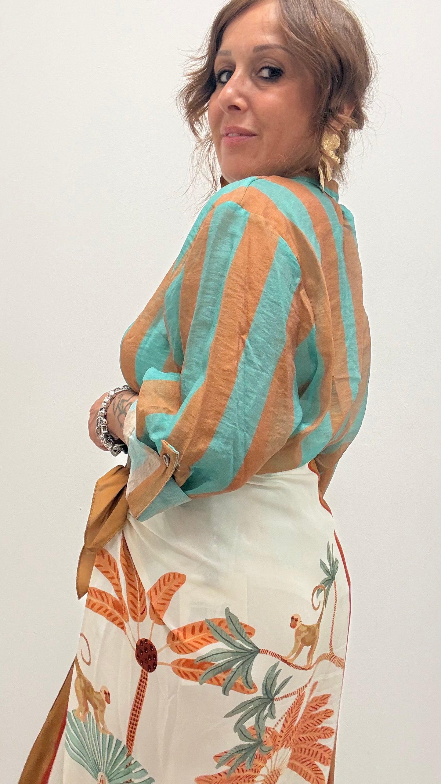 Camicia Riga tiffany e tabacco HaveOne Art.CSV-Q422
