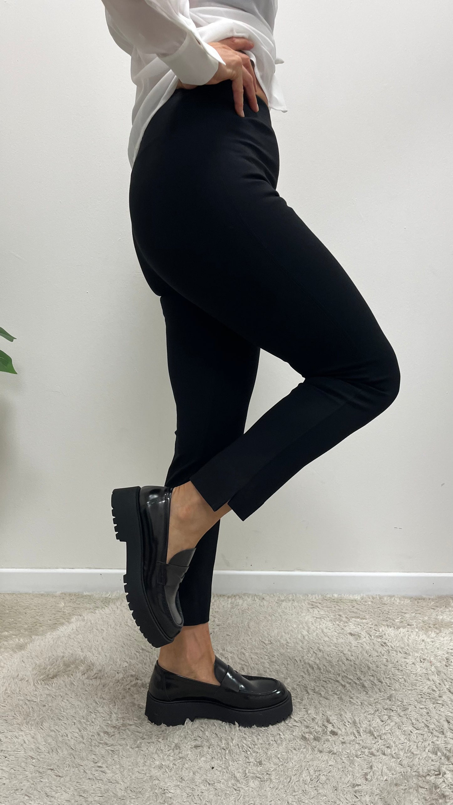 Pantalone sigaretta in punto milano Extasy nero