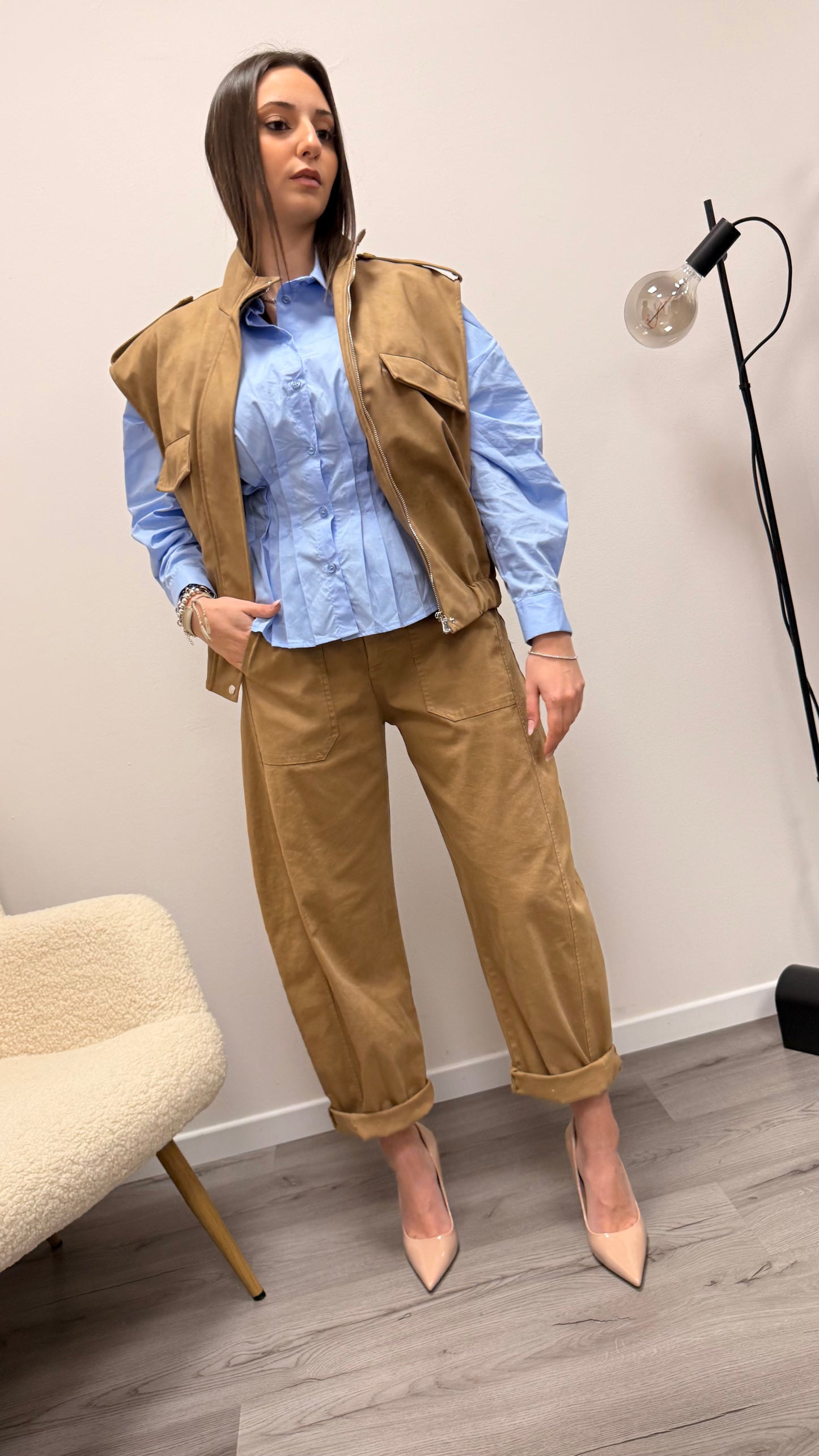 Pantaloni stellina ovetto Susy Mix cammello