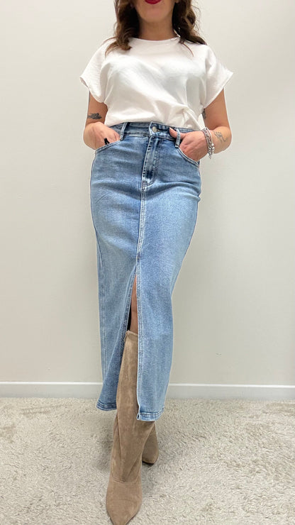 Gonna in jeans con spacco Extasy